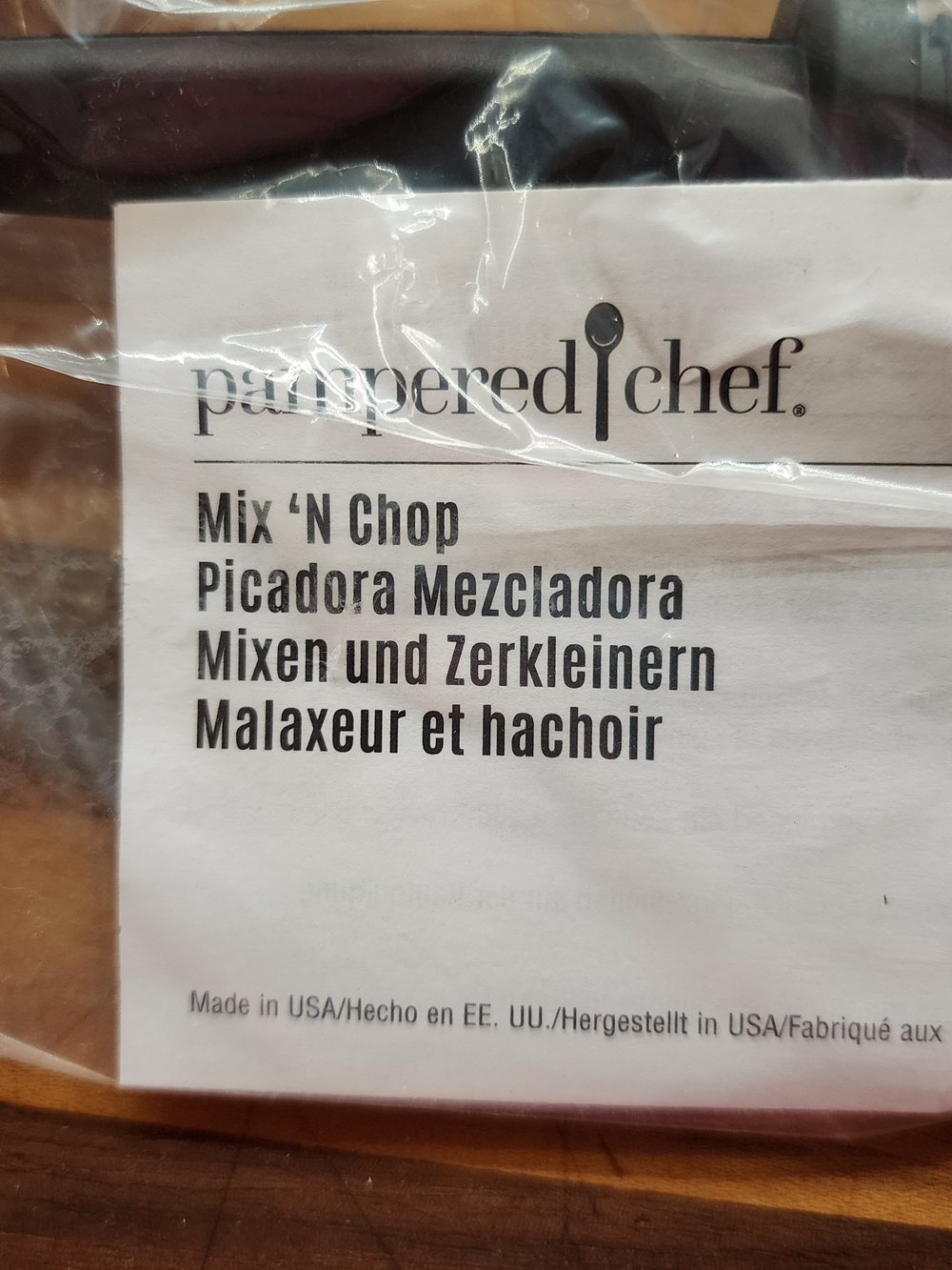 Pampered Chef Mix 'N Chop Manual Food Chopper in Black